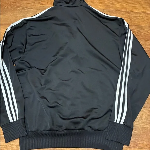 Men’s Adidas Black Jacket with White Accents Size Medium - Picture 6 of 16